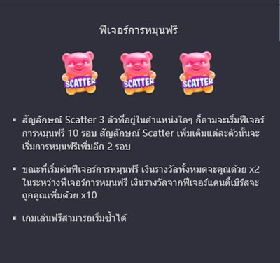 ฟีเจอร์โบนัส candy burst