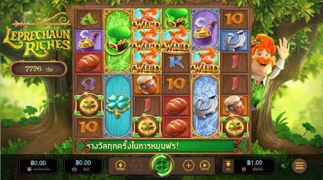 บรรยากาศเกม Leprechaun Riches